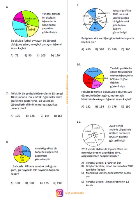 7 sınıf veri analizi test pdf
